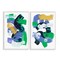 Stupell Industries Vibrant Abstract Tubes 2 pc Framed Giclee Wall Art Set Design by Melissa Wang
